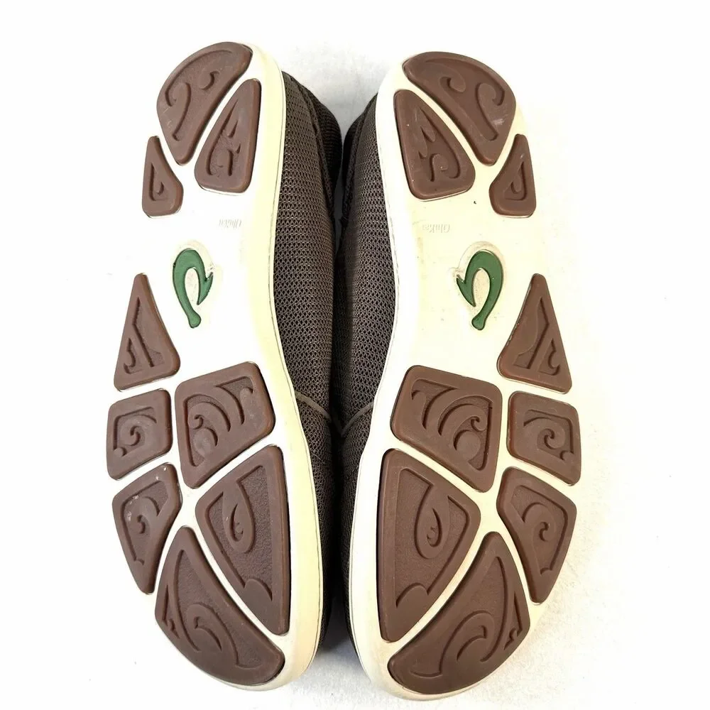 Olukai Nohea Mesh 10188-13AP Mustang Lime Peel Shoes Slip On Men’s Size 10